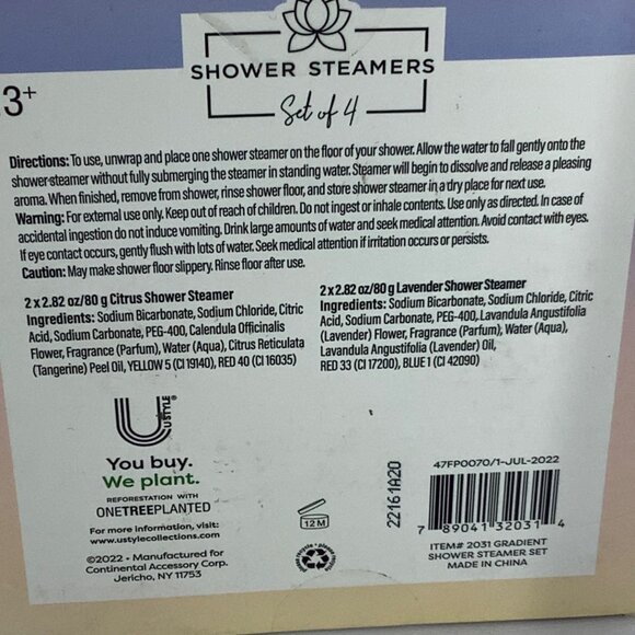 Refreshing & Soothing Shower Steamers Set Of 4 Great Bath Gift Citrus Lavender - Picture 8 of 8
